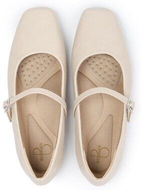 〽️Women's Mary Jane Flats Nude Leather Comfortable Dressy Adjustable Strap